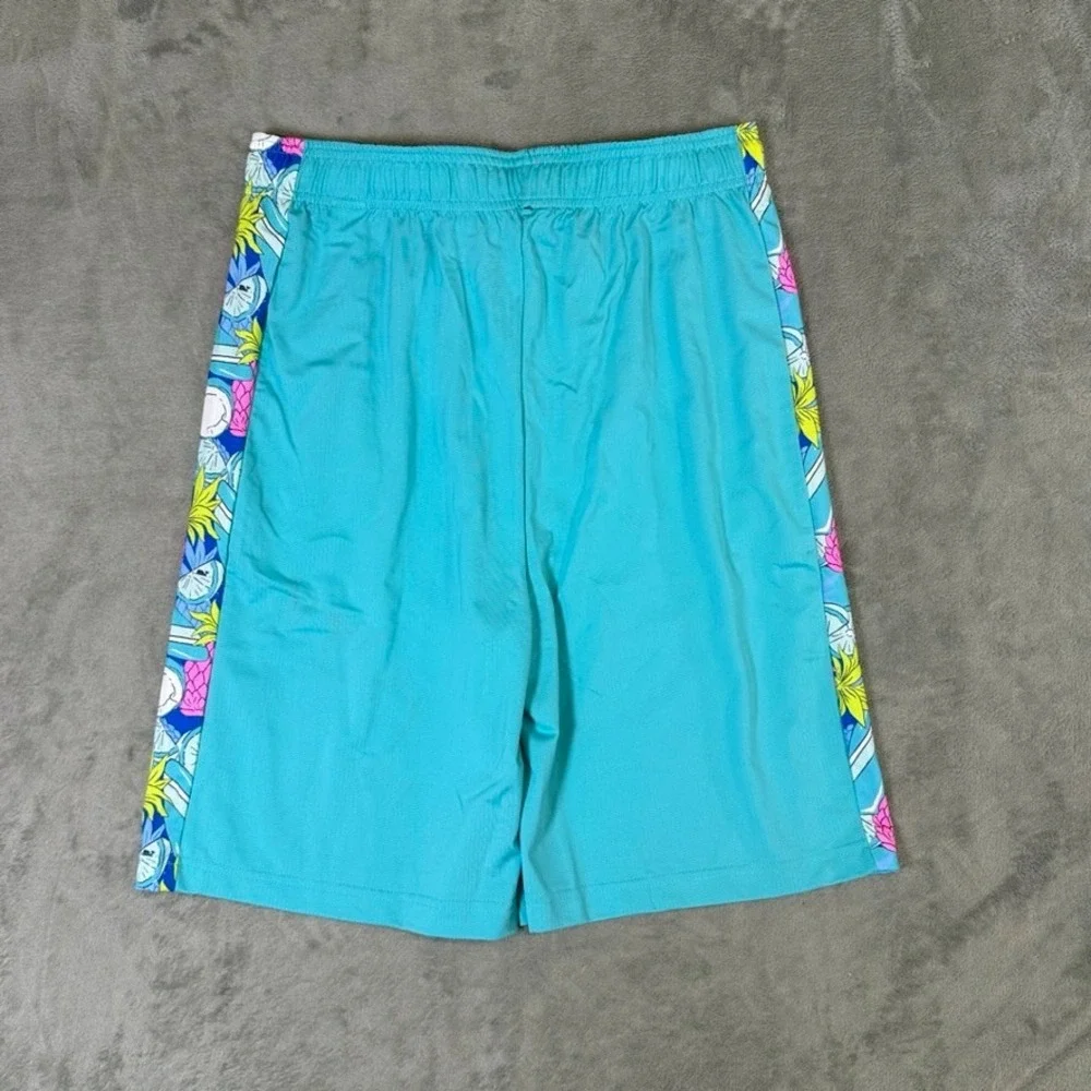 NWT Vineyard Vines Boys Performance Lacrosse Shorts XL Turquoise Pineapple